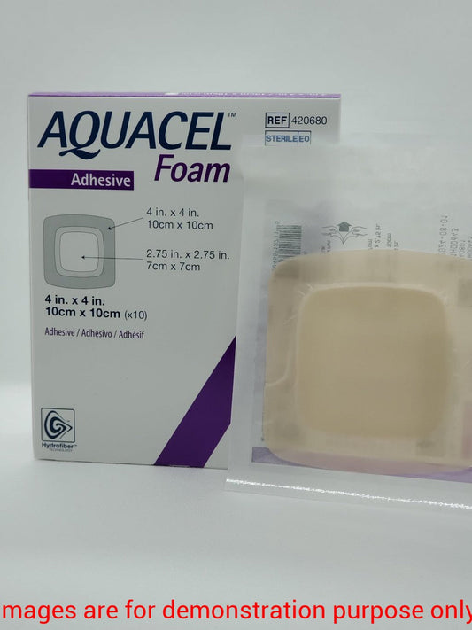 Aquacel Adhesive Foam Hydrofiber Dressing  4"X4"  Sterile Square