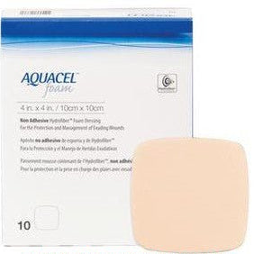 Aquacel Non-Adhesive Foam Dressing, 4In X 4In (10Cm X 10Cm) Square