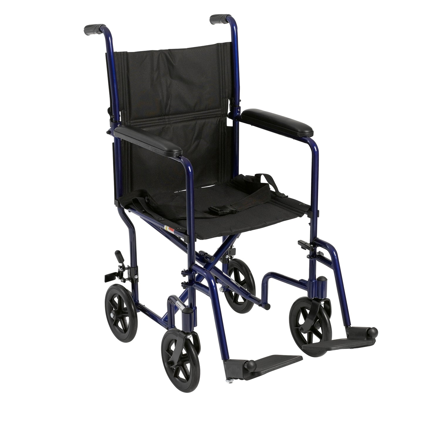 Lightweight Transport Wheelchair, 17" Seat, Blue