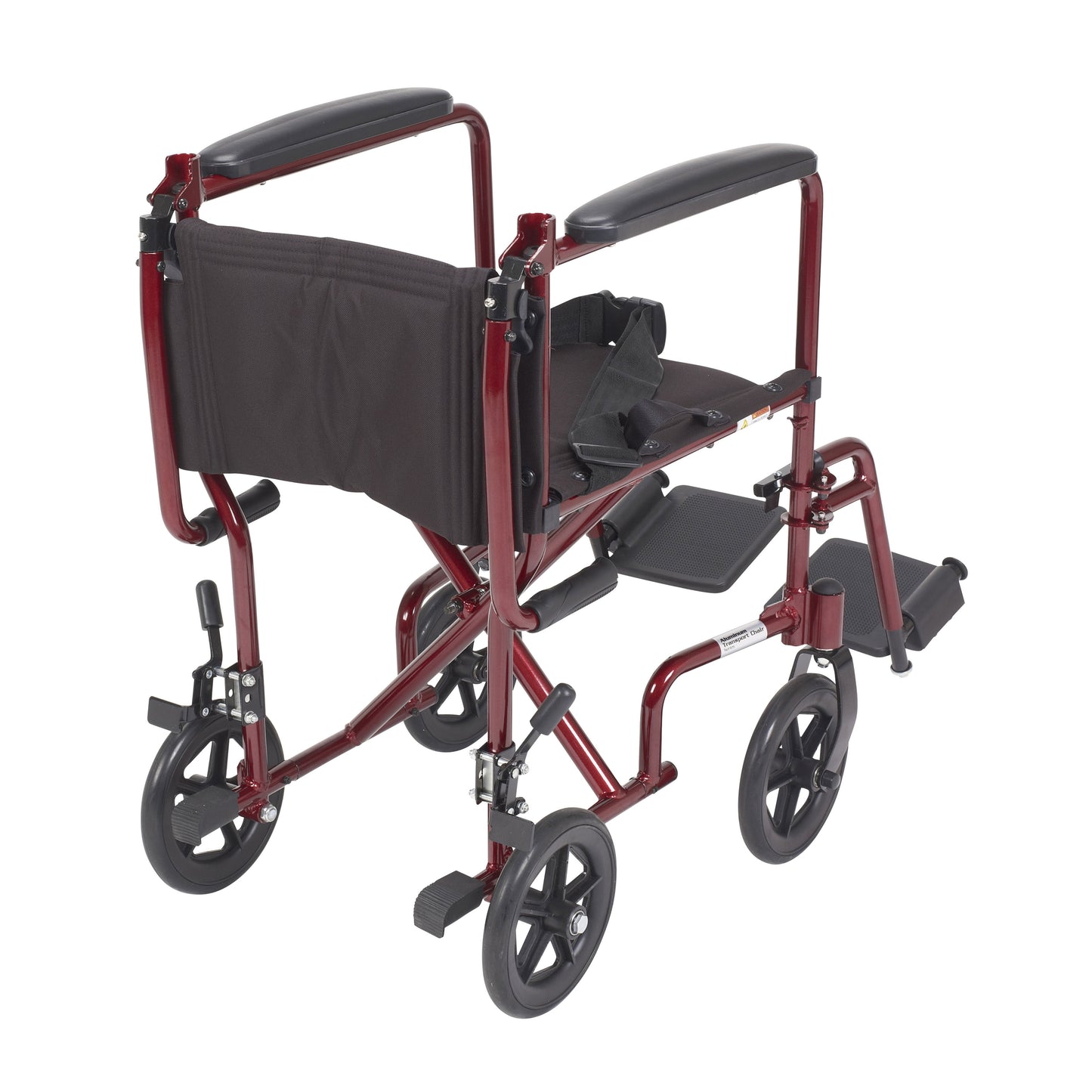 Lightweight Transport Wheelchair, 17" Seat, Red