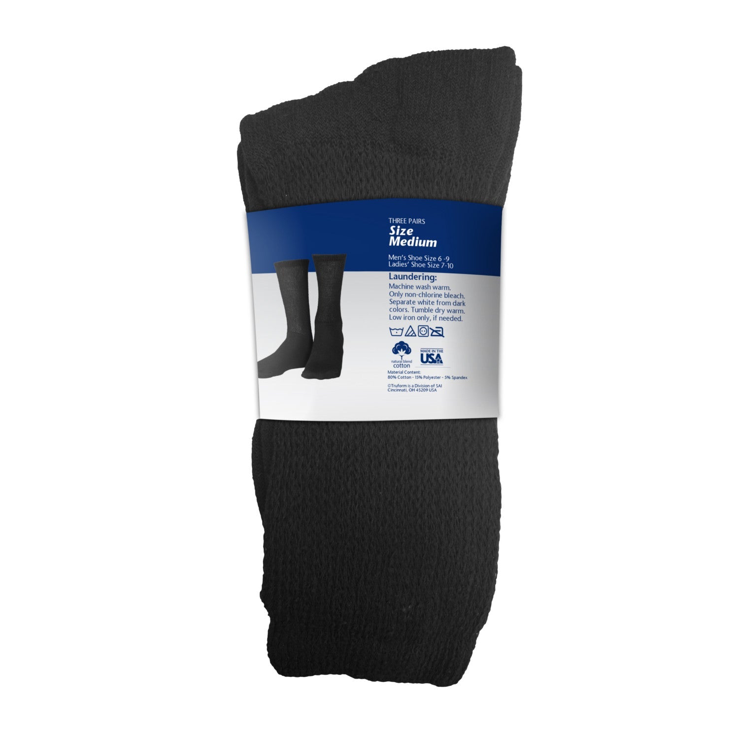 Diabetic Socks Loose Fit Crew Length
