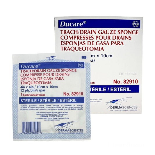4" x 4" Tracheostomy Drain Gauze Sponge 12-Ply | 82910