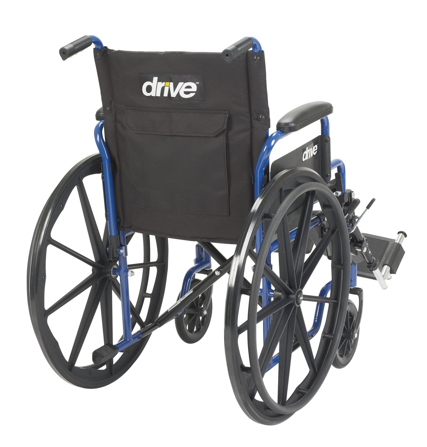 Blue Streak Wheelchair with Flip Back Desk Arms, Elevating Leg Rests, 16" Seat