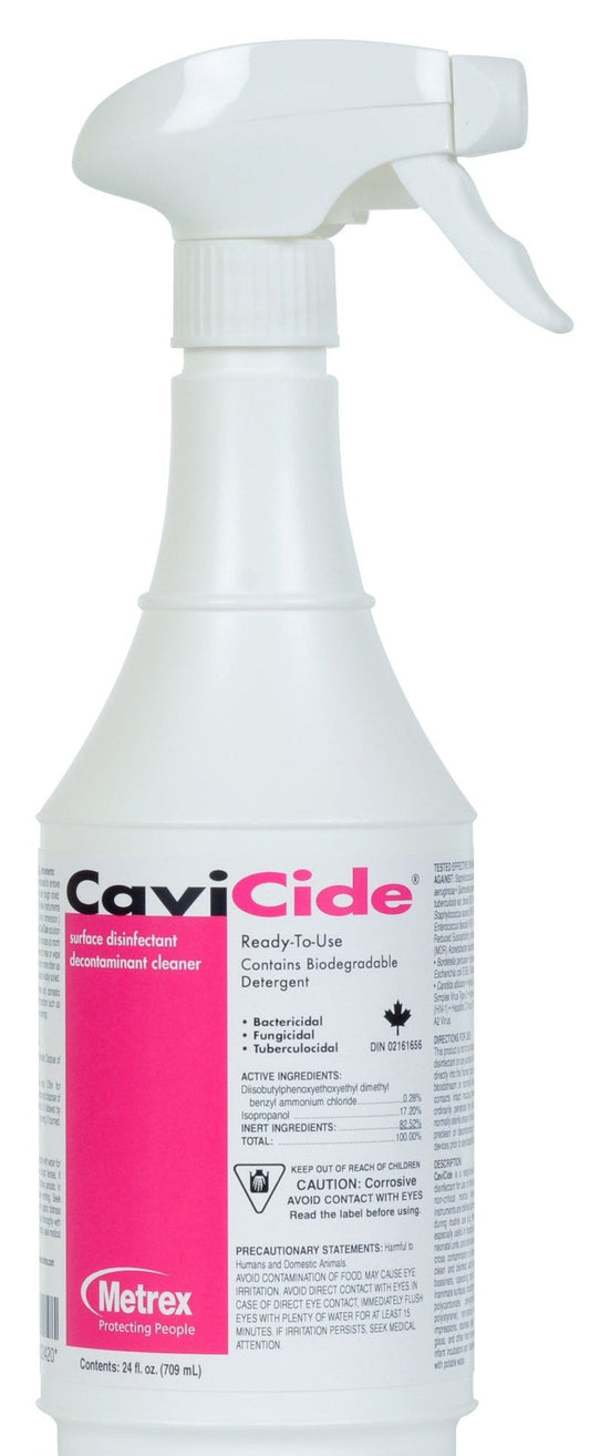Cavicide Disinfectant Spray For Hard Surfaces 24 Oz Bottle