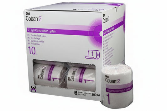Coban 2 Compression System – Layer 1 Only, 10 cm x 3.5 m (Box of 18)