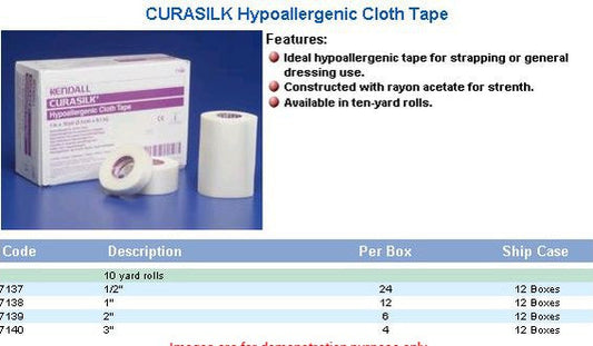 Curasilk Cloth Adhesive Tape – 3 In x 10 Yds