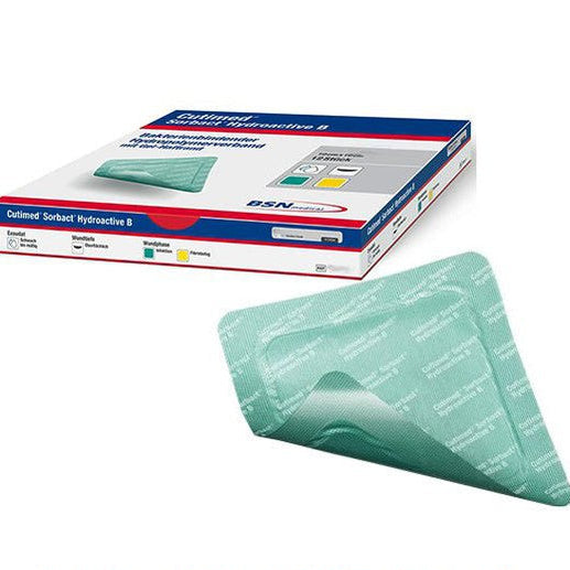 Cutimed Sorbact Hydroactive B Antimicrobial Foam Dressing with Adhesive Border – 19 cm x 19 cm