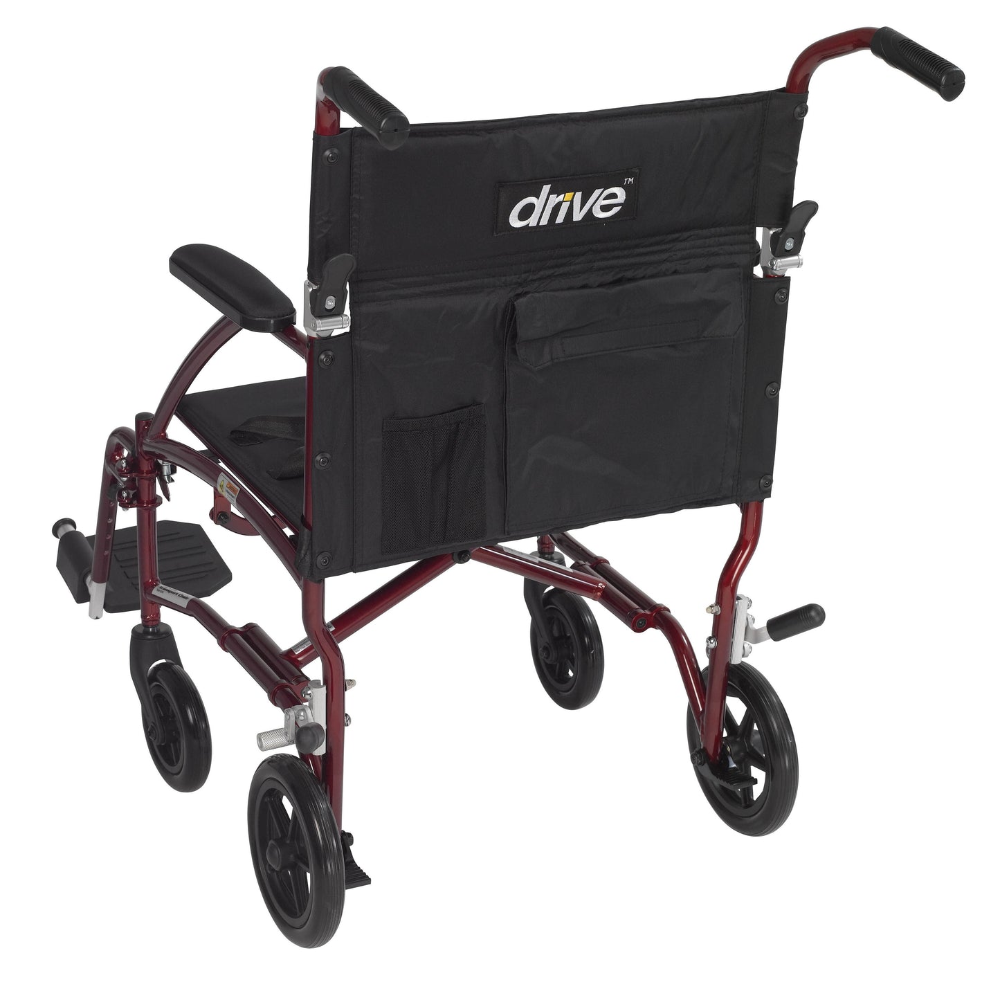 Fly Lite Ultra Lightweight Transport Wheelchair, Burgundy