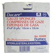 Ducare Woven Gauze Sponge 2In X 2In, 8Ply, Sterile
