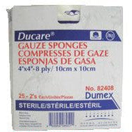 Ducare Woven Gauze Sponge 4In X 4In, 8Ply, Sterile