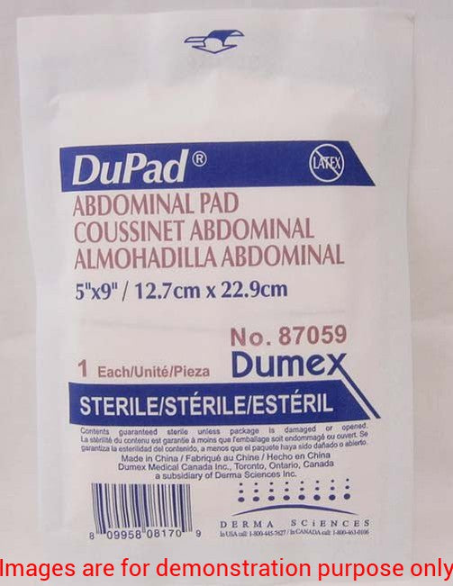 Dupad Abdominal Pad 5In X 9In, Sterile