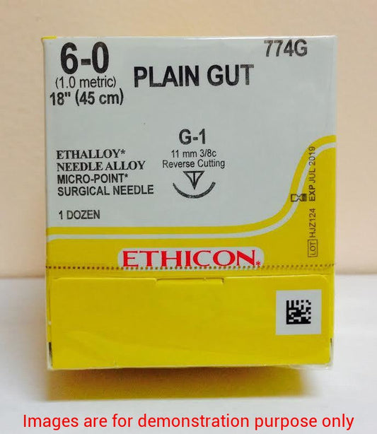 Ethicon Suture – Plain Gut, Size 6-0, 18 In (G-1)