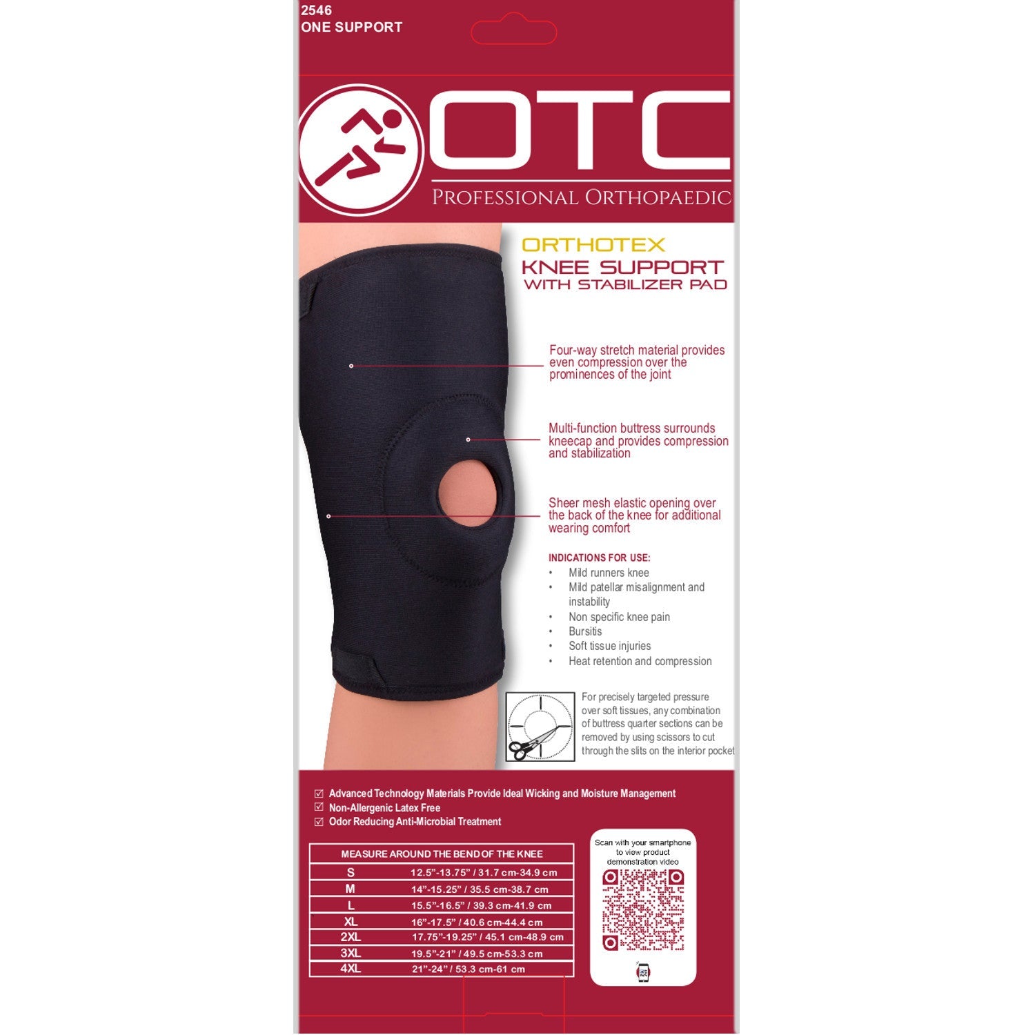 2546 / ORTHOTEX KNEE SUPPORT - STABILIZER PAD