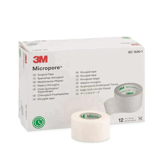 3M Micropore Tape - 1"x10yd - 12 rolls