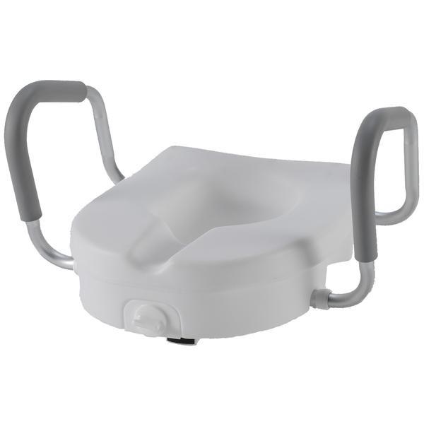 5" Molded Raised Toilet Seat with Removable Arms