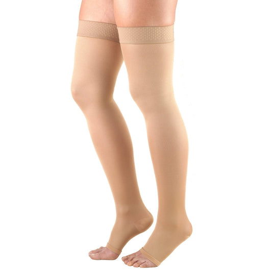 Ladies' Opaque Thigh High Open Toe / 0362 20-30 mmHg