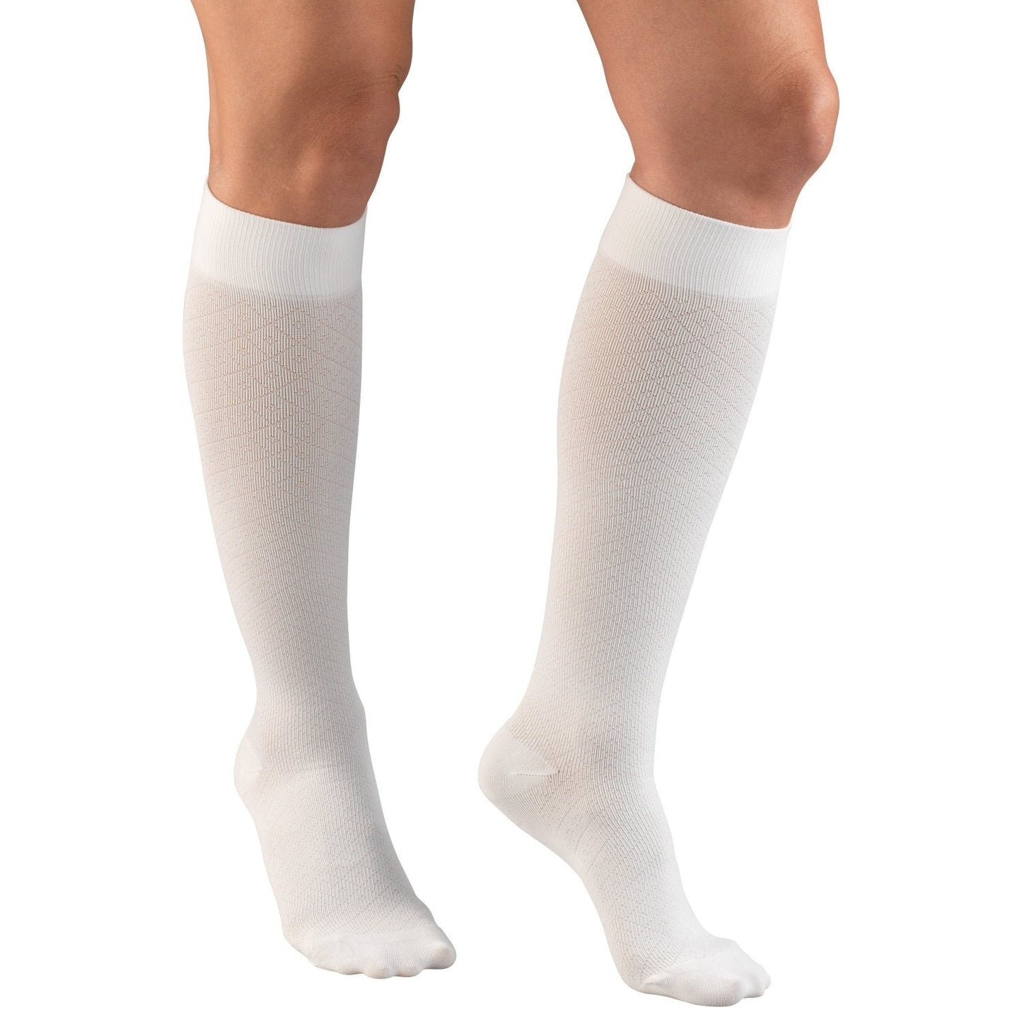 Ladies' Socks Diamond Pattern Knee High Closed Toe 15-20 mmHg