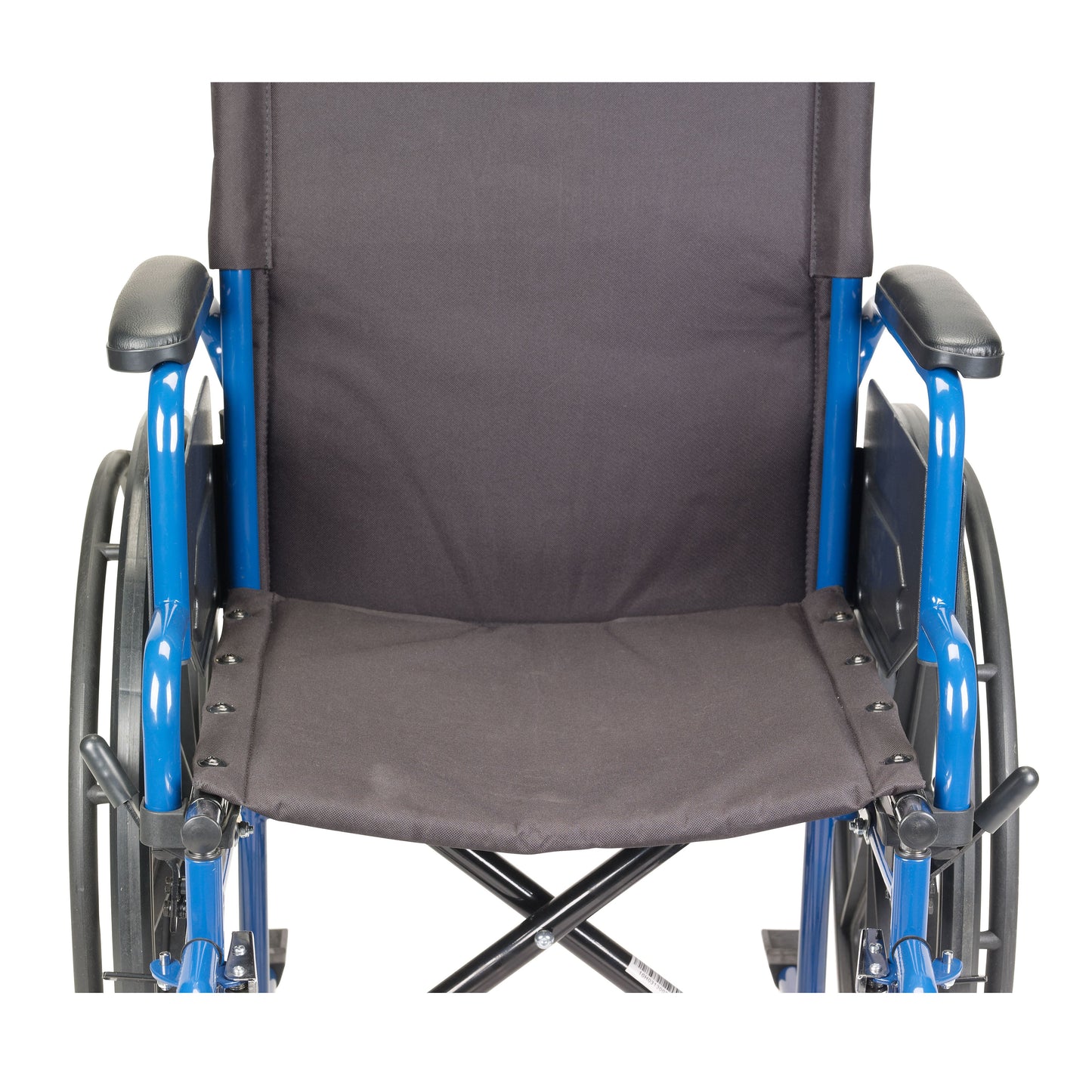 Blue Streak Wheelchair with Flip Back Desk Arms, Swing Away Footrests, 20" Seat