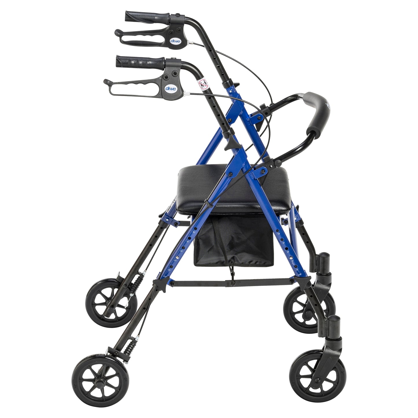 Adjustable Height Rollator with 6" Wheels, Blue