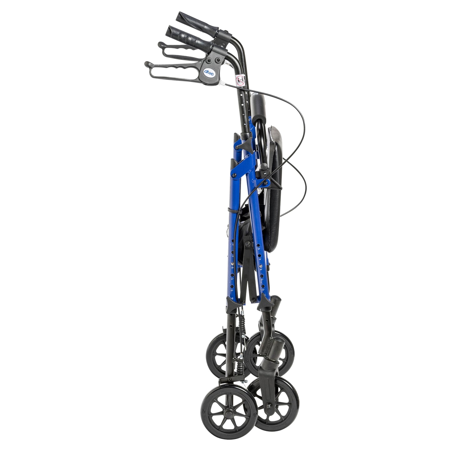 Adjustable Height Rollator with 6" Wheels, Blue