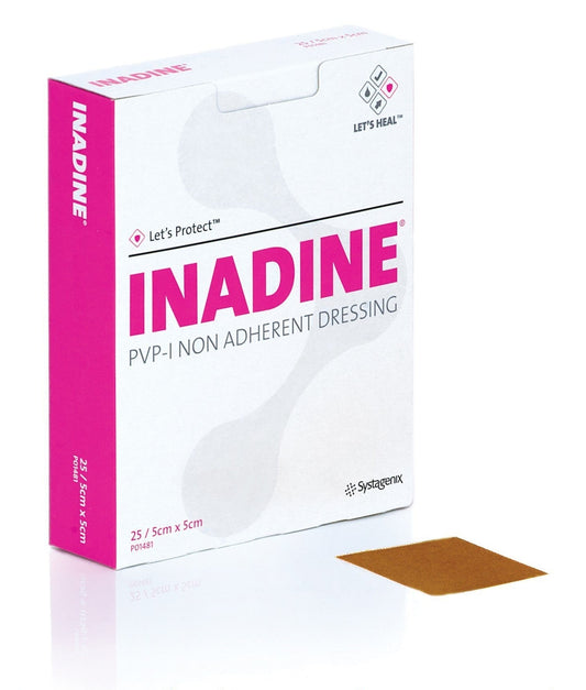 Inadine Pvp-I Non Adherent Dressing 5Cm X 5Cm