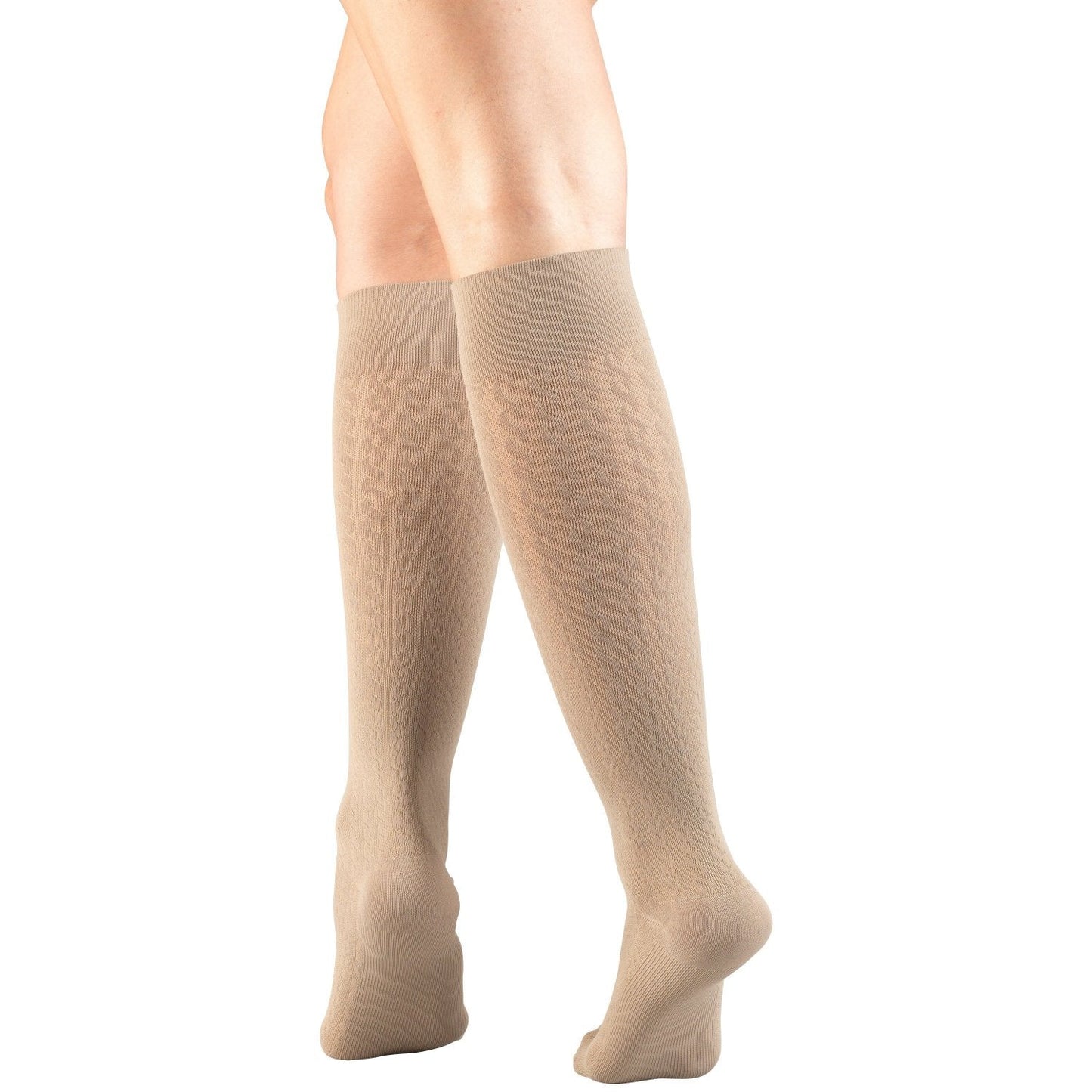 Ladies' Socks Cable Pattern Knee High Closed Toe/ 15-20 mmHg