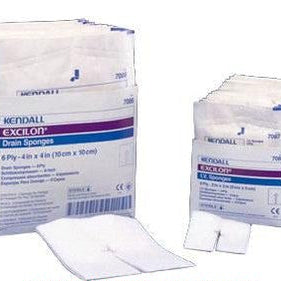 Kendall Excilon Drain Tracheotomy Sponge – 6 Ply, 4 In x 4 In