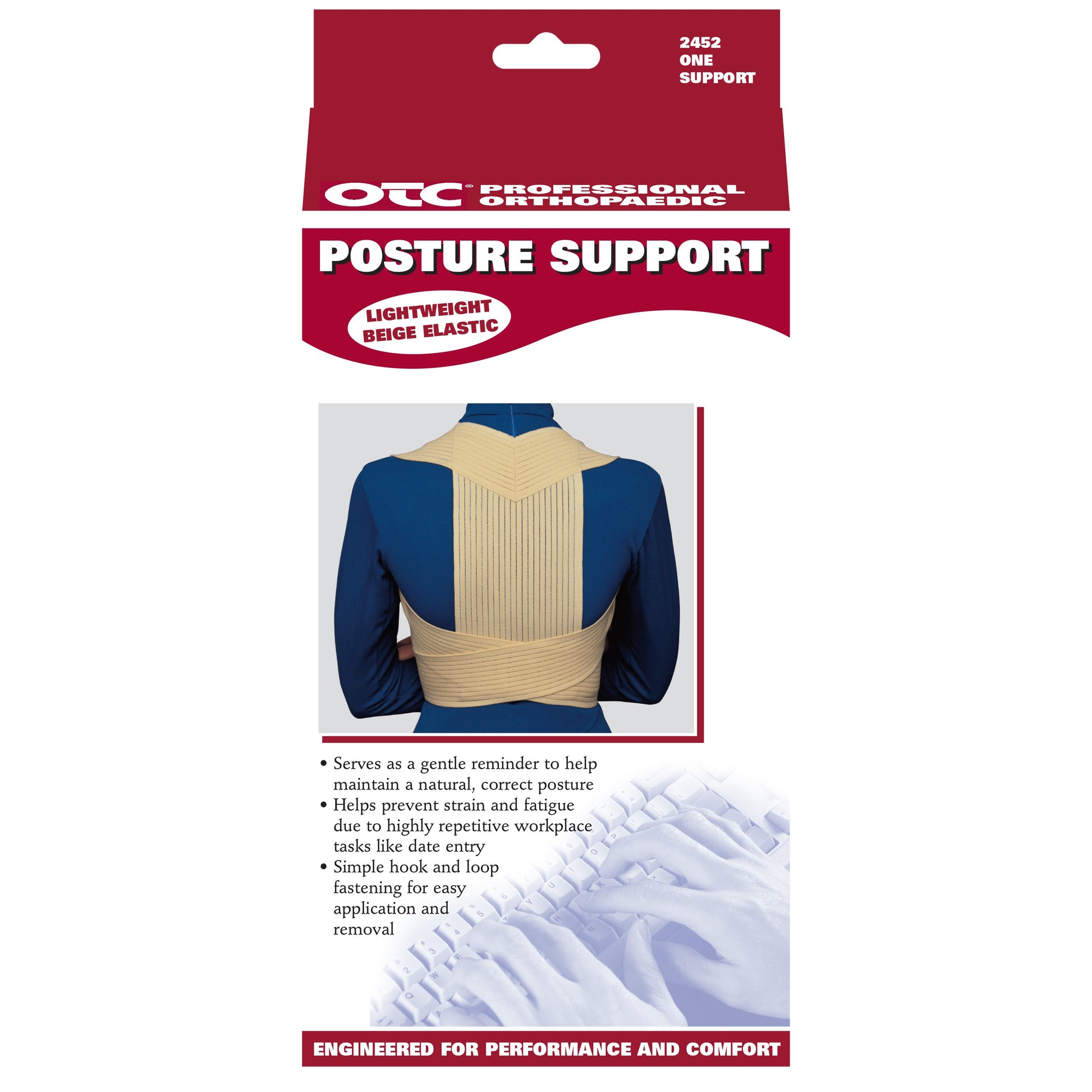 2452 / POSTURE SUPPORT LIGHTWEIGHT ELASTIC