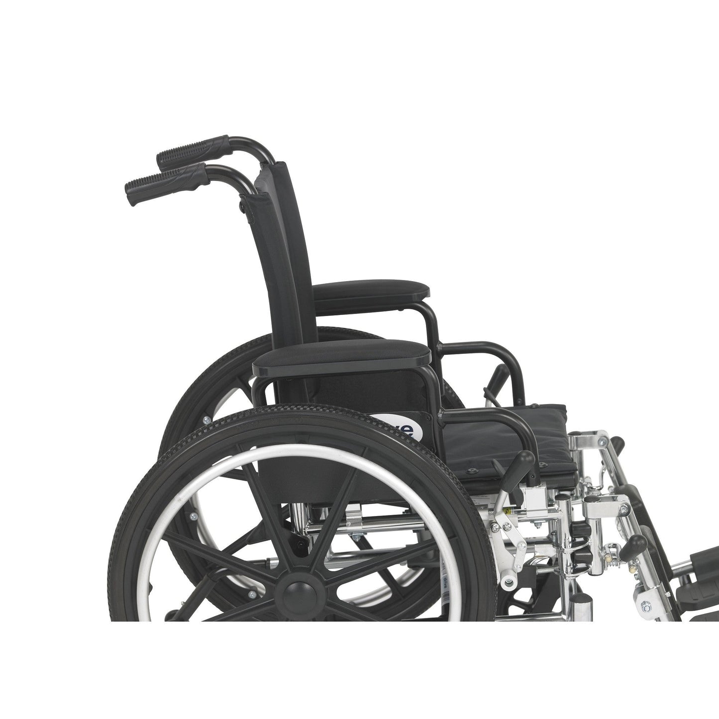 Viper Wheelchair with Flip Back Removable Arms, Desk Arms, Elevating Leg Rests, 14" Seat