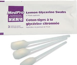 Lemon Glycerine Swabs – Box of 25 (3 per Pack)