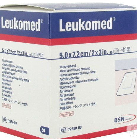 Leukomed Non-Wov Adh Sterile Dressing W/Absorb Pad 7.2Cm X 5Cm (Hospital Pack)