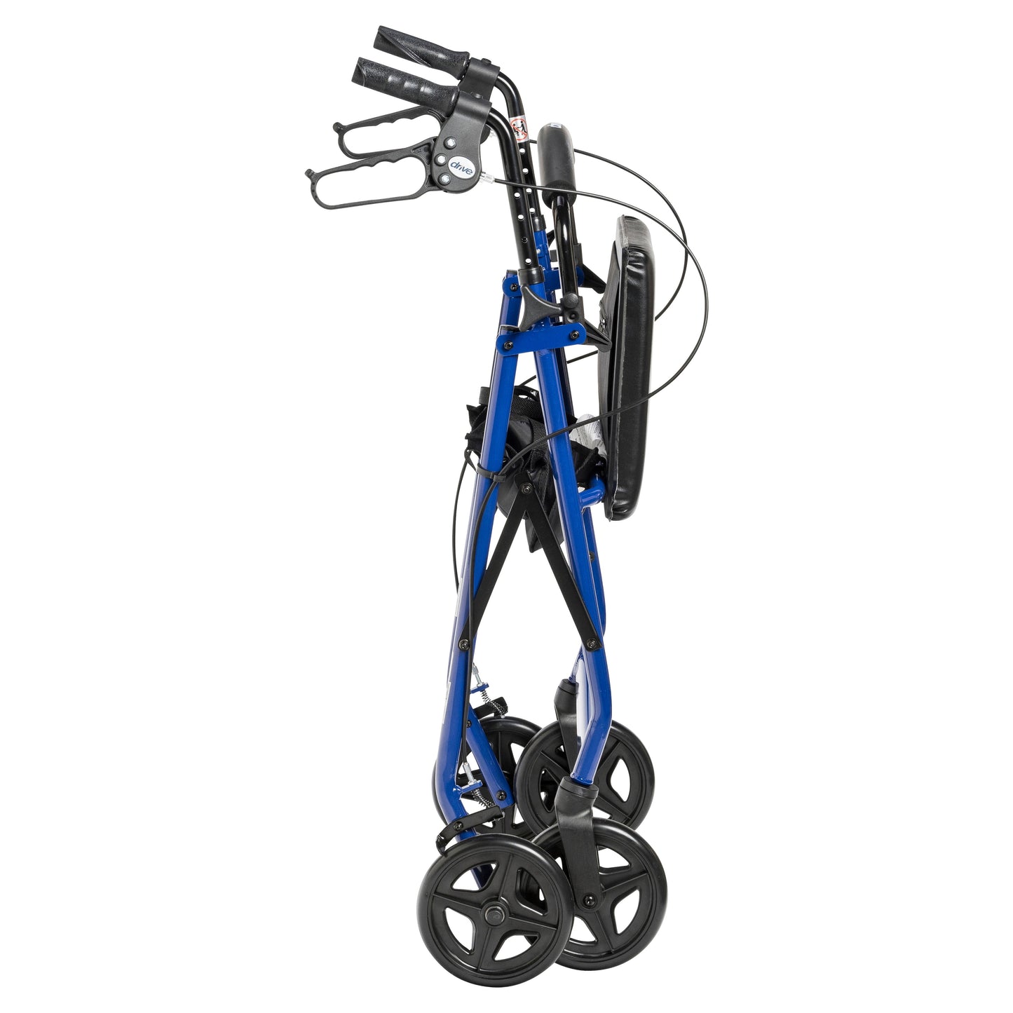 Aluminum Rollator with Fold Up and Removable Back Support and Padded Seat, Blue