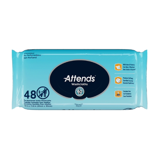 Attends Unscented Washcloths