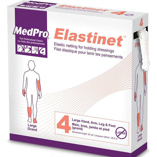 Medpro Elastinet Tubular Elastic Net Dressing – Size 4, Large Hand, Arm, Leg & Foot
