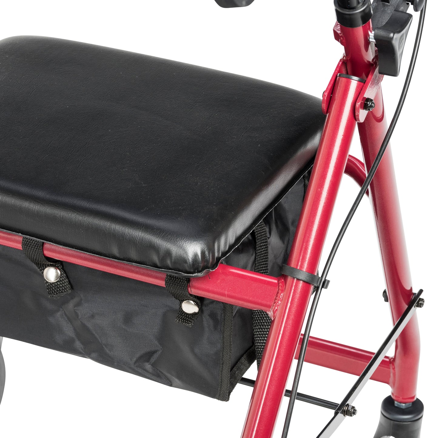 Adjustable Height Rollator with 6" Wheels, Red