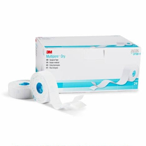 Multipore Dry Surgical Tape – 1/2 In x 5 M, Hypoallergenic, Elastic, Non-Sterile, Latex-Free