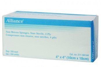 Non-Woven Gauze Sponges 4In X 4In, 4Ply, Non-Sterile