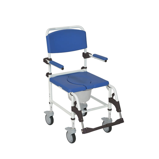 Drive Medical Mobile Aluminum Shower Commode Chair