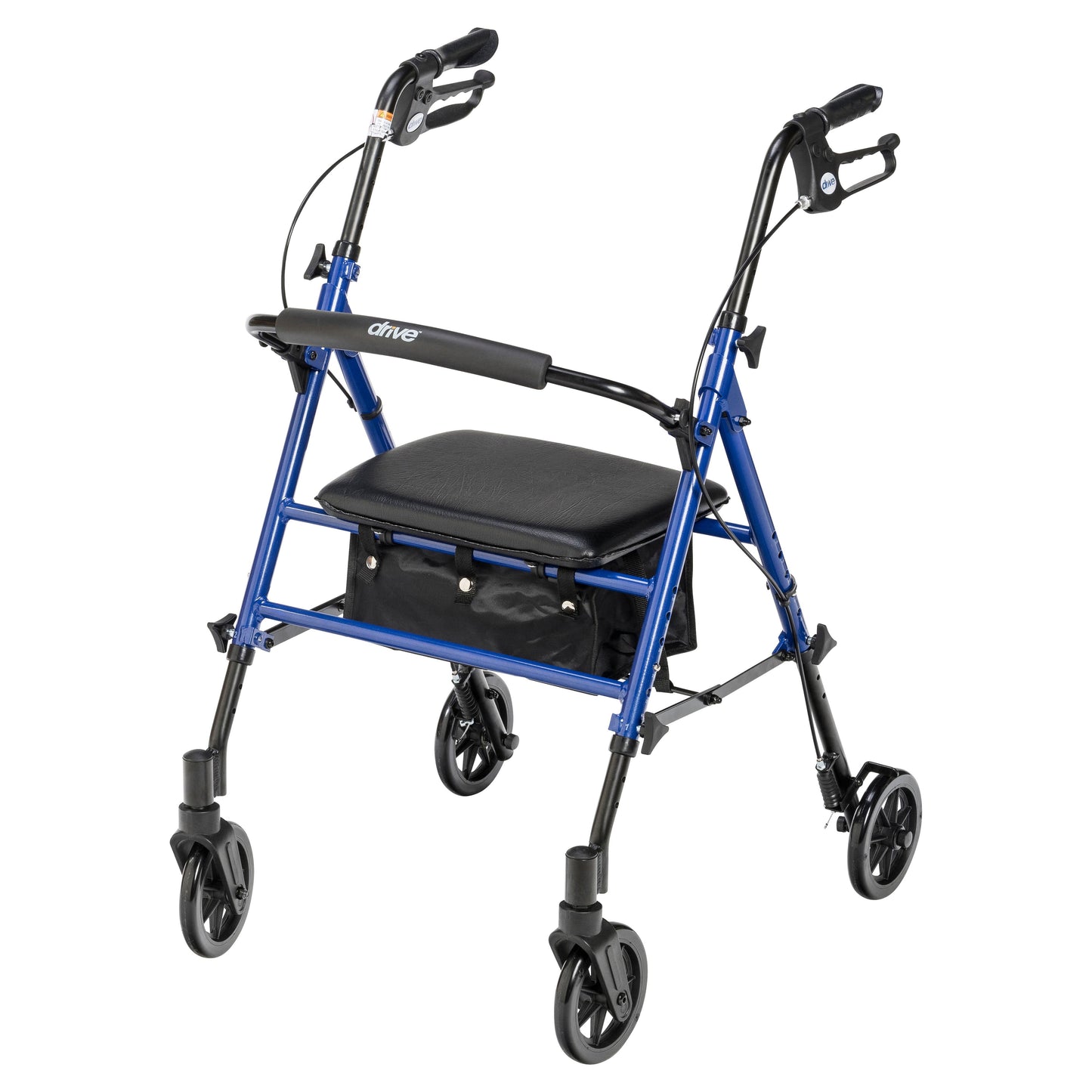 Adjustable Height Rollator with 6" Wheels, Blue