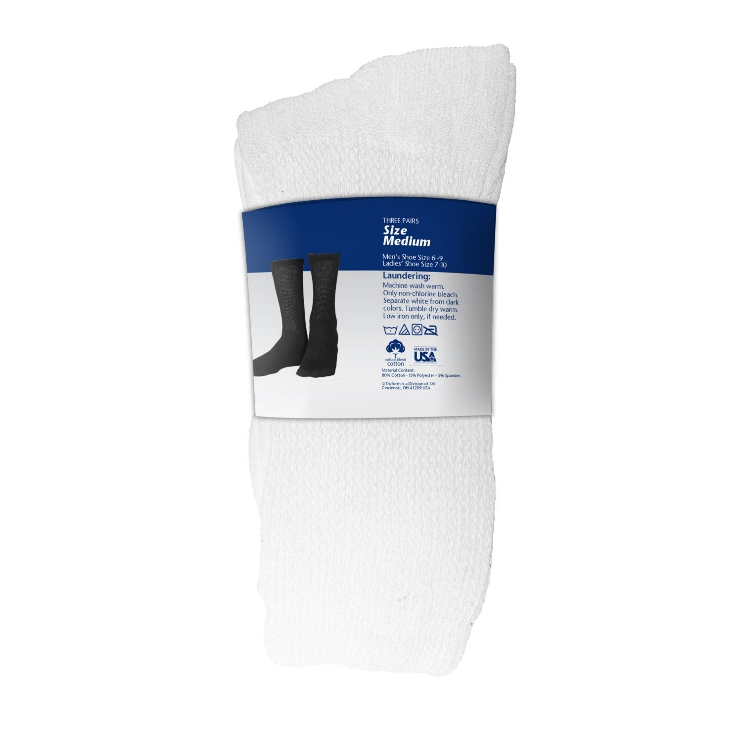 Diabetic Socks Loose Fit Crew Length