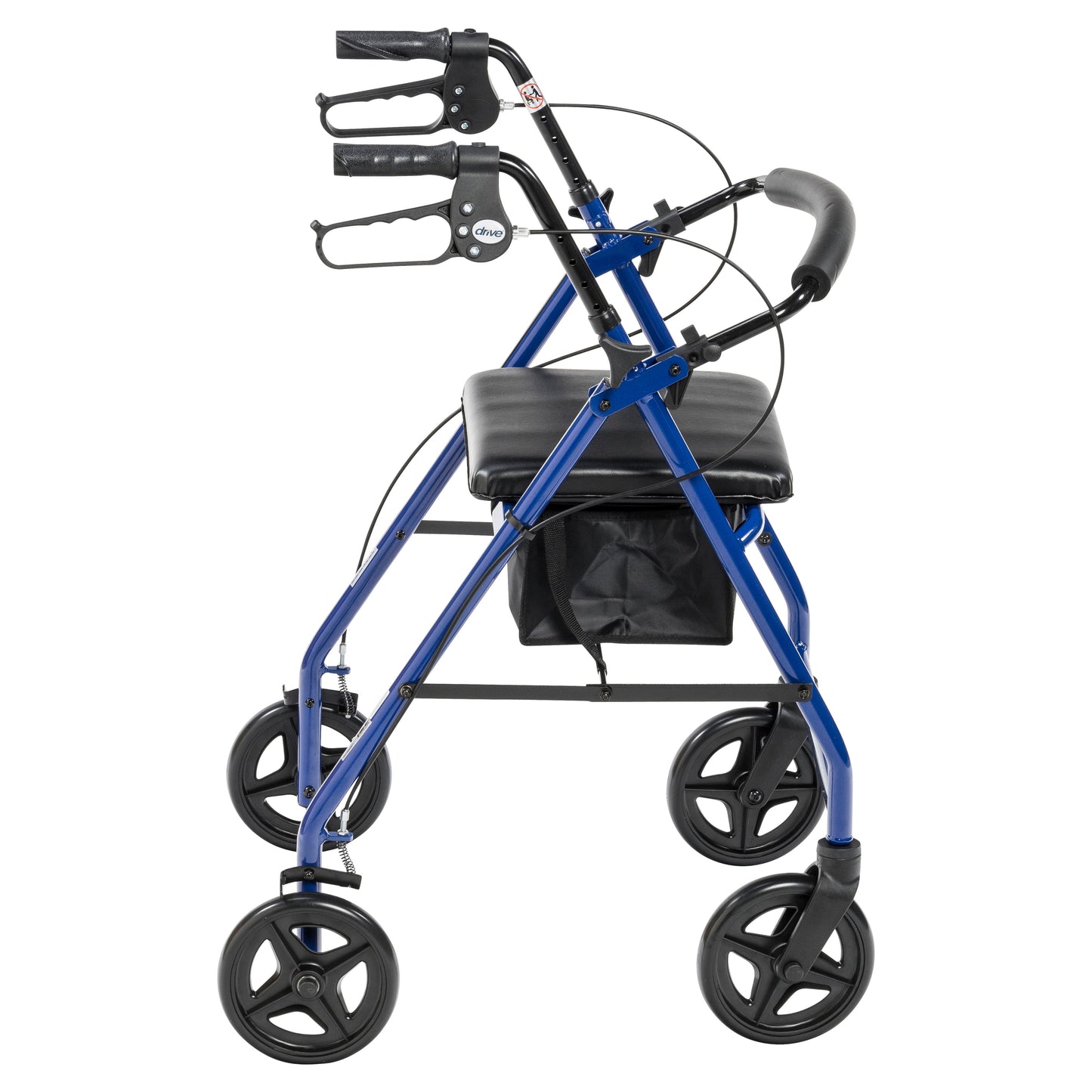 Aluminum Rollator with Fold Up and Removable Back Support and Padded Seat, Blue