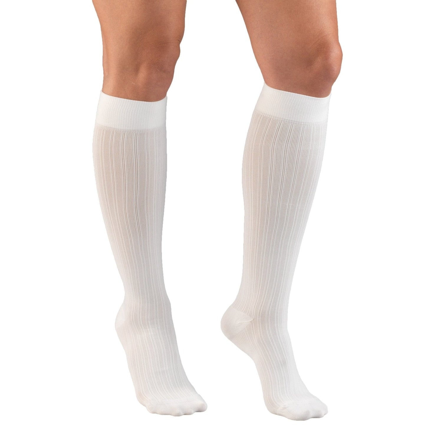 Ladies' Socks Rib Pattern Knee High Closed Toe/1974 20-30 mmHg