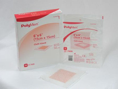 Polymem Adhesive Cloth Island Dressing, 6" X 6" (15Cm X 15Cm ).