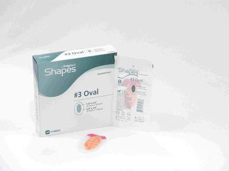Polymem Quadrafoam Dressing Without Silver, #3, 2" X 3", Oval.