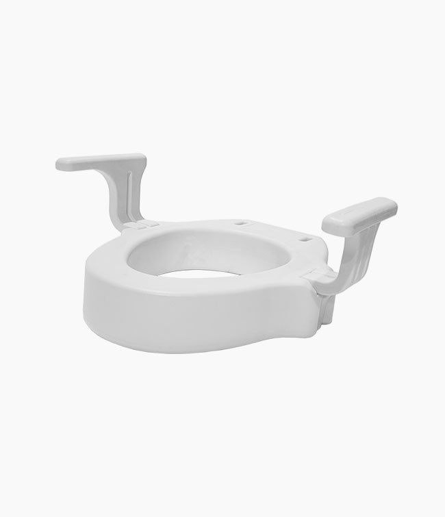 4" Elongated Raised toilet seat with Handles