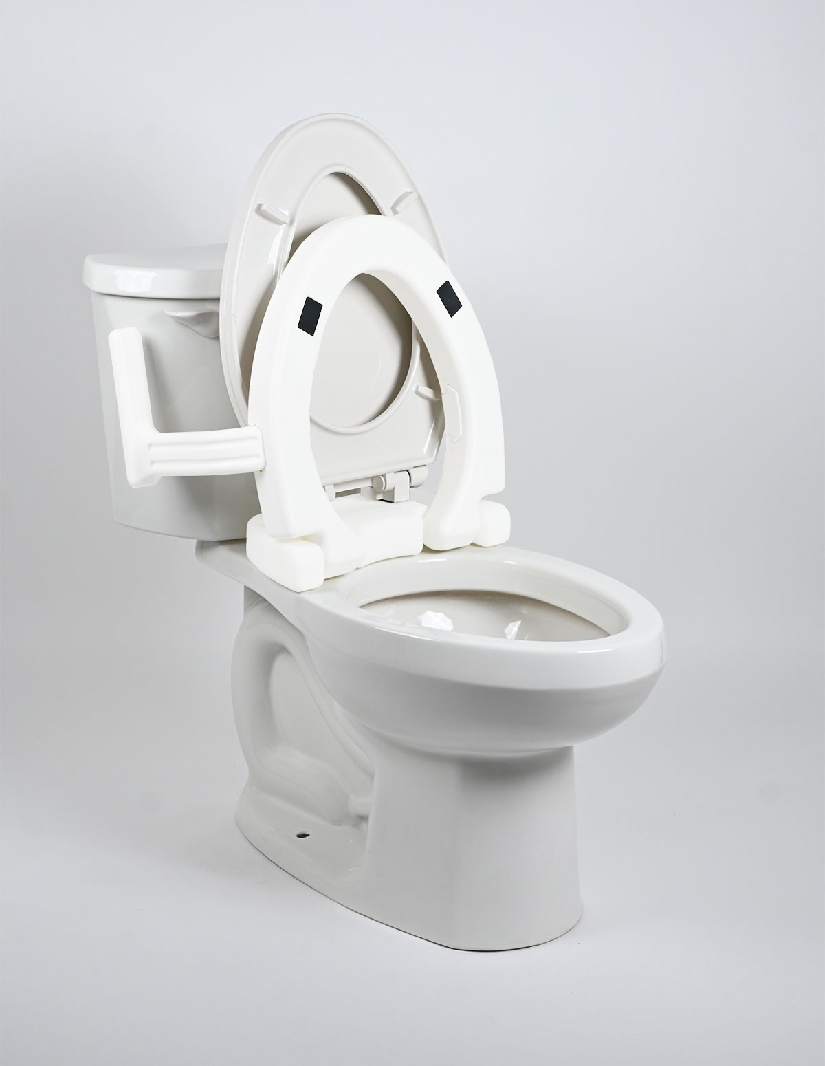 2" Hinged Raised Toilet Seat w/Handles