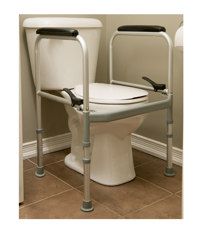 Folding Toilet Safety Frame – MOBB, Lightweight, Universal Fit, 300 lb Capacity