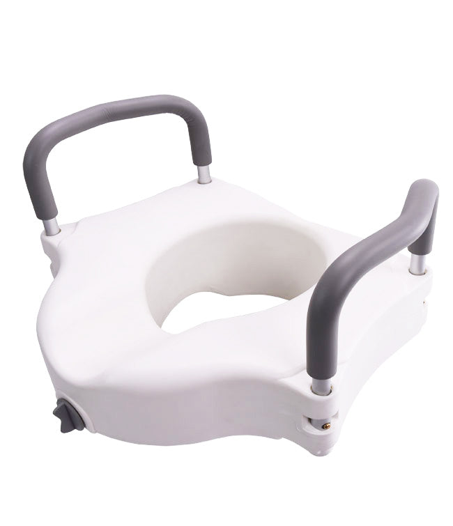 Locking 4" Raised Toilet Seat with Removable Arms