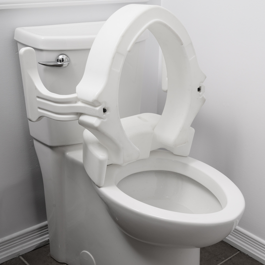 4" Hinged Raised Toilet Seat w/Handles