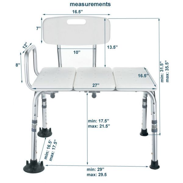 Mobb Transfer Bath Bench with Curtain Control